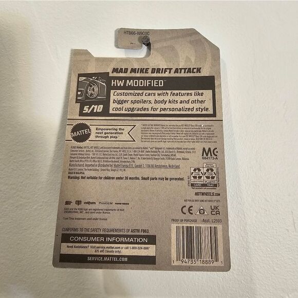 Mad Mike Drift Attack Car Madaz Hot Wheels HW Modified HotWheels Mike Whiddett - Picture 6 of 6